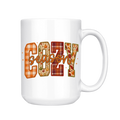 Cozy Season Faux Appliqué Fall 15oz Mug