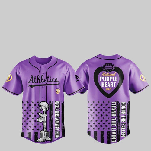 2025 Athletics National Purple Heart Day Jersey - Grishko.com