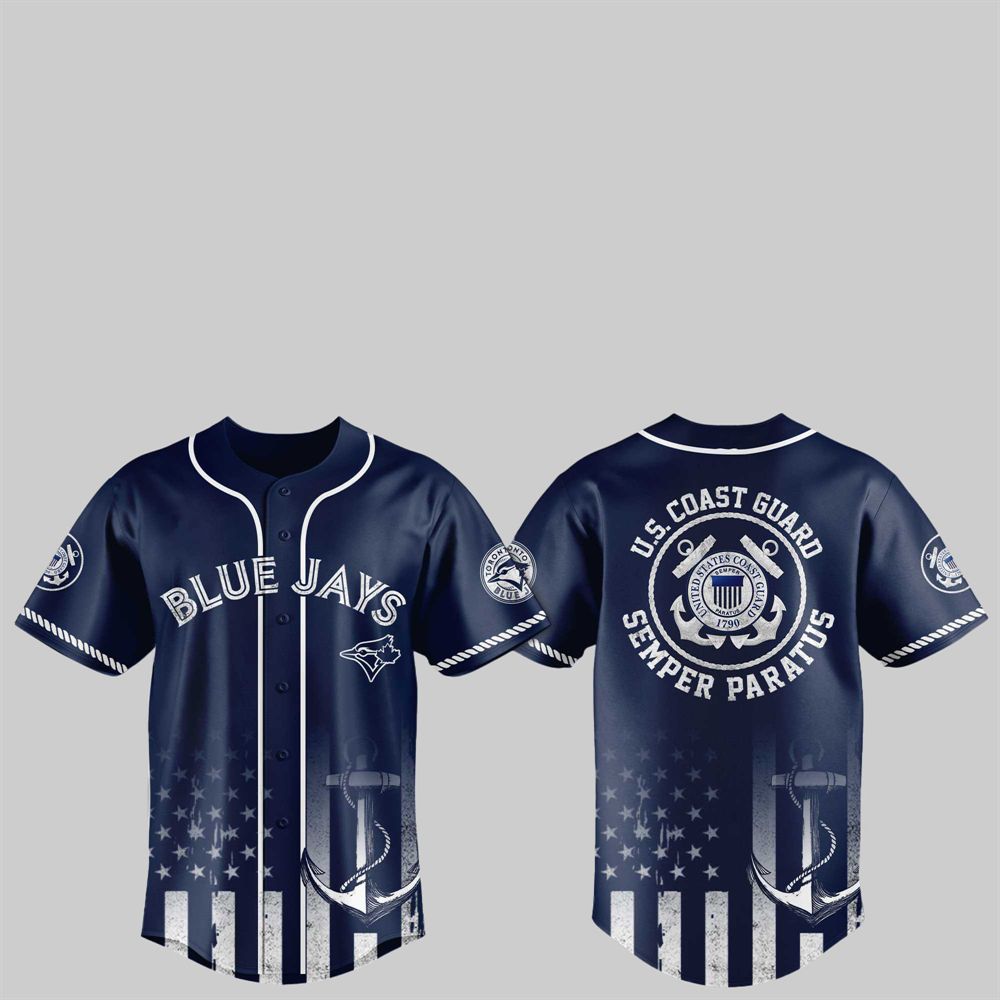 2025 Blue Jays US Coast Guard Semper Paratus Jersey - Grishko.com