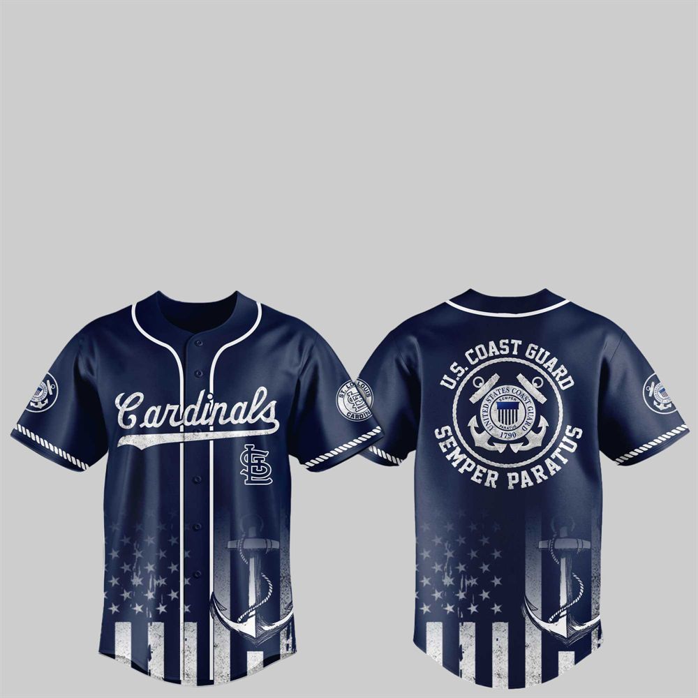 2025 Cardinals US Coast Guard Semper Paratus Jersey - Grishko.com