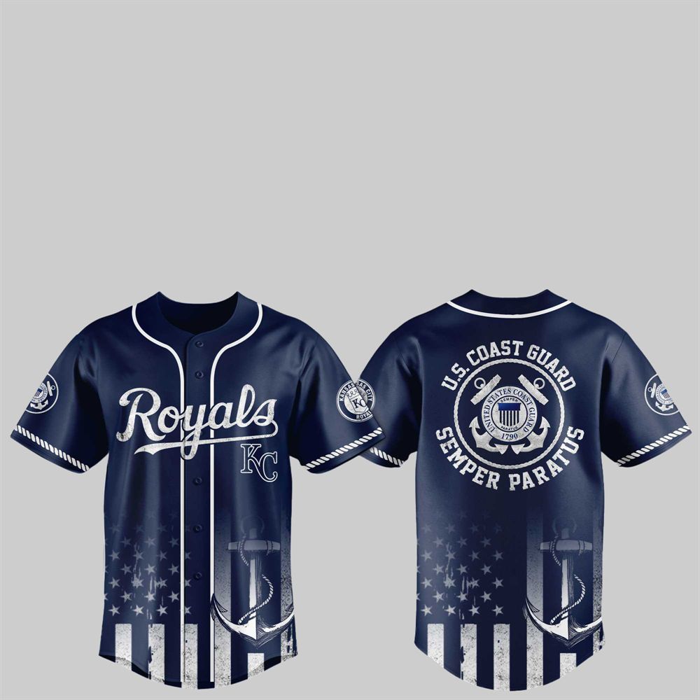 2025 KC Royals US Coast Guard Semper Paratus Jersey - Grishko.com