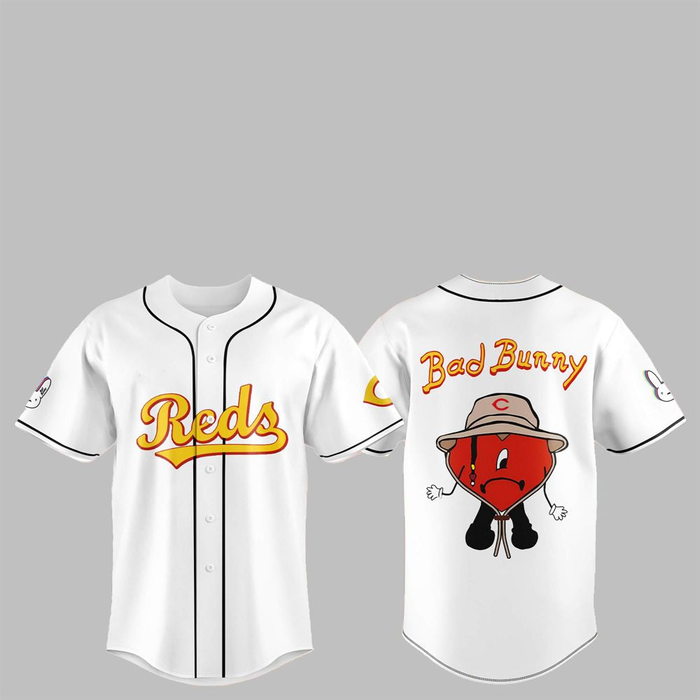 2025 Reds Bad Bunny Jersey - Grishko.com