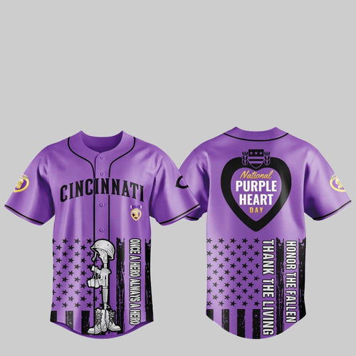 2025 Reds National Purple Heart Day Jersey - Grishko.com
