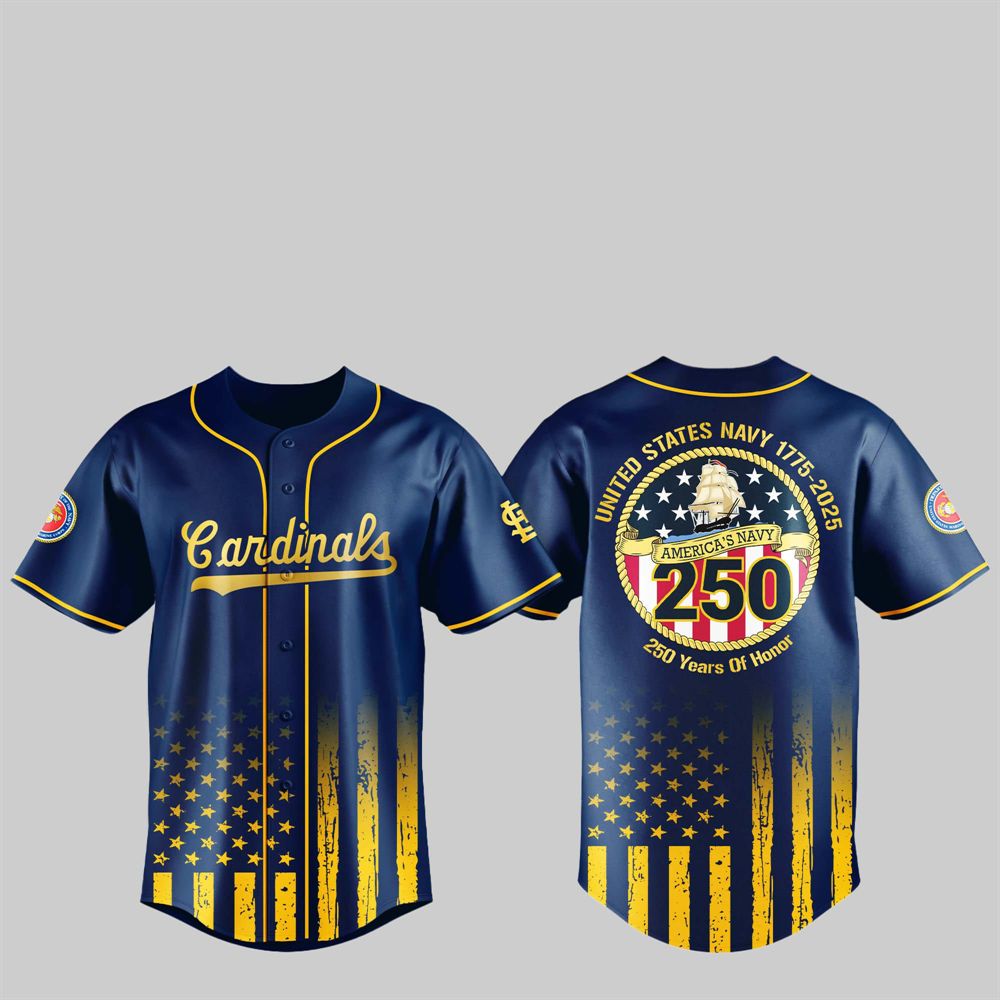 Cardinals US NAVY 250th Birthday Celebration Jersey - Grishko.com