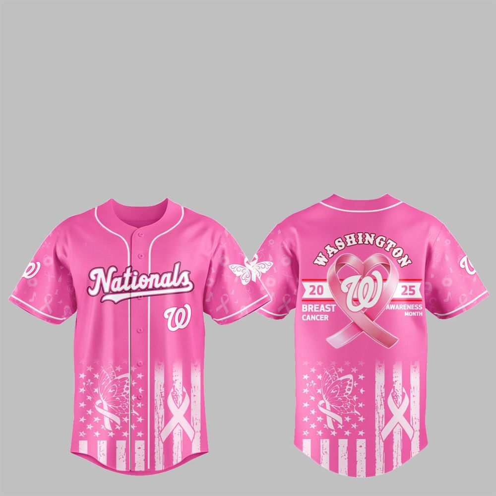 Nationals 2025 Breast Cancer Awareness Month Jersey - Grishko.com