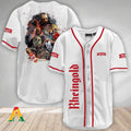 Halloween Horror Characters Rheingold Beer Baseball Jersey: Spooky Style for Baseball Fans - Aopprinter