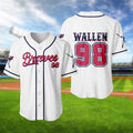 Braves 98 Baseball Jersey Morgan Wallen Shirt Country Music Tee - Aopprinter
