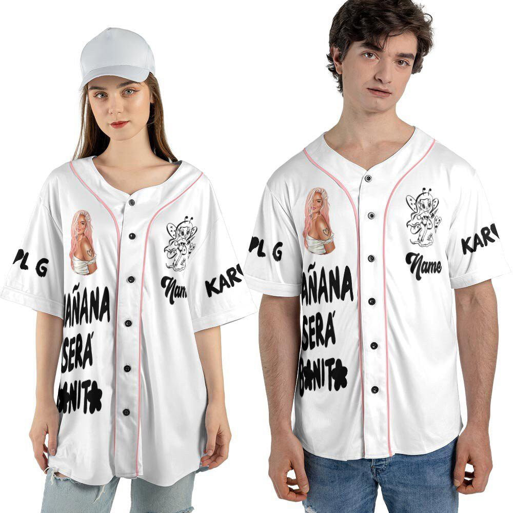 Personalized Custom Karol G Mana Sera Bonito Baseball Jersey - lylyprint.com