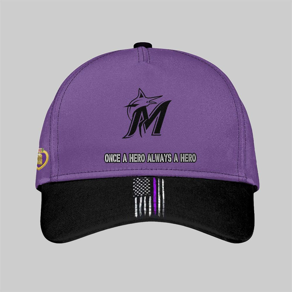 2025 Marlins National Purple Heart Day Jersey - Grishko.com