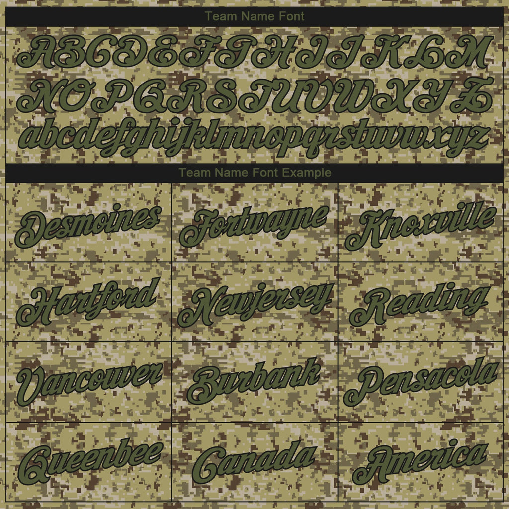 Custom Camo Olive-Black 3D Authentic Salute To Service Basketball Jersey