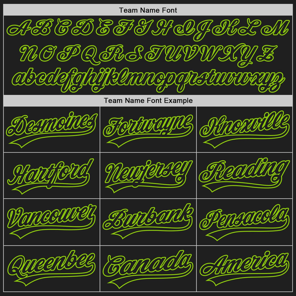 Custom Black Neon Green 3D Pattern Design Abstract Network Authentic Baseball Jersey