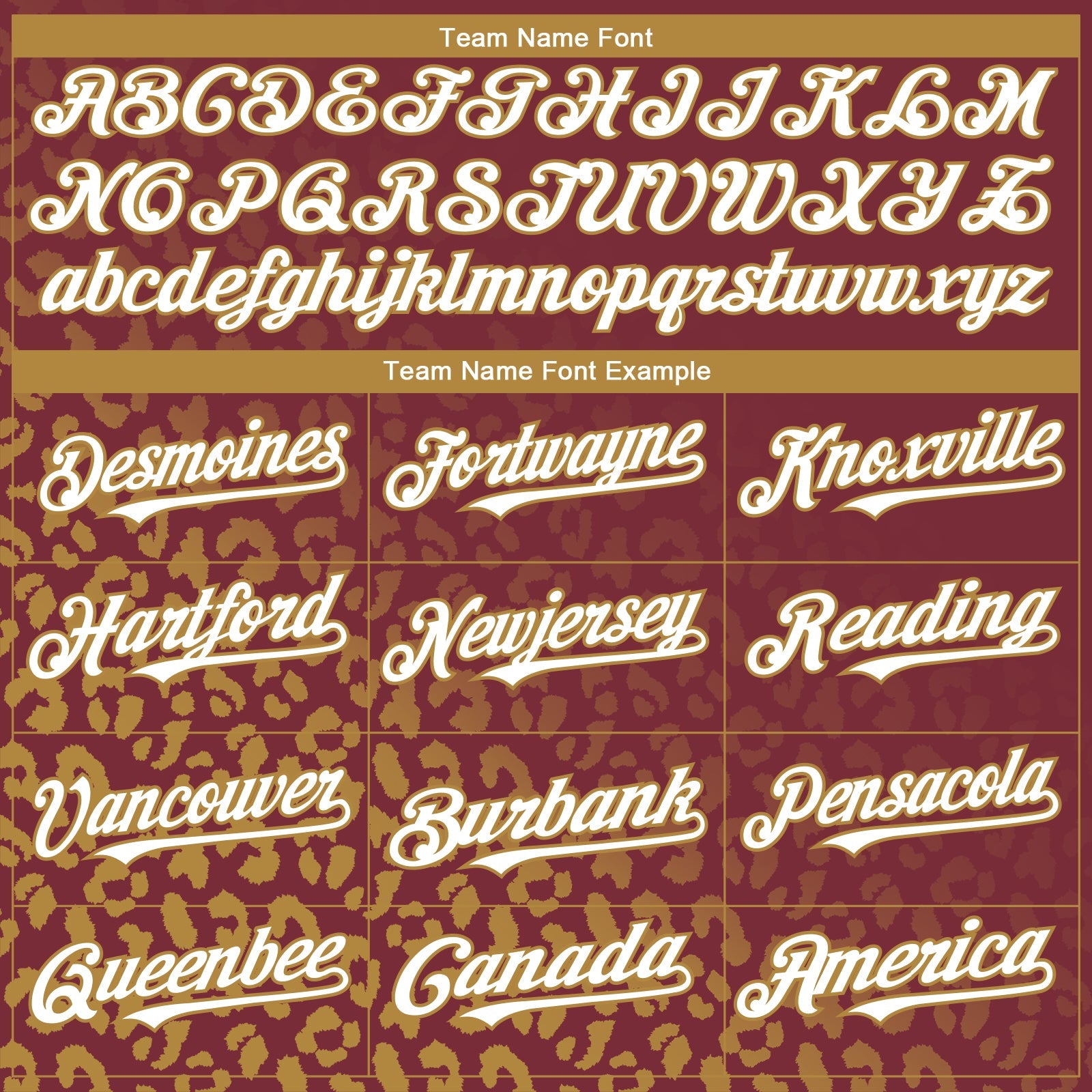 Custom Burgundy White-Old Gold 3D Pattern Design Leopard Print Fade Fashion Authentic Baseball Jersey