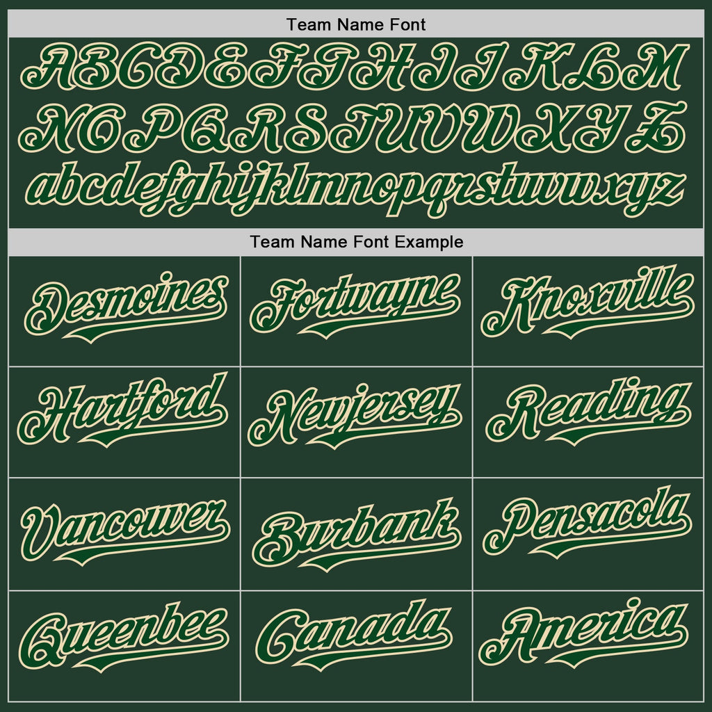 Custom Green Cream Line Authentic Baseball Jersey