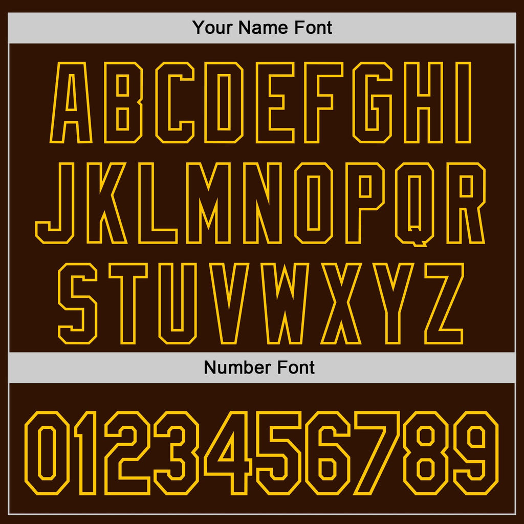 Custom Brown Yellow 3D Pattern Design Father's Day Family Love Authentic Baseball Jersey