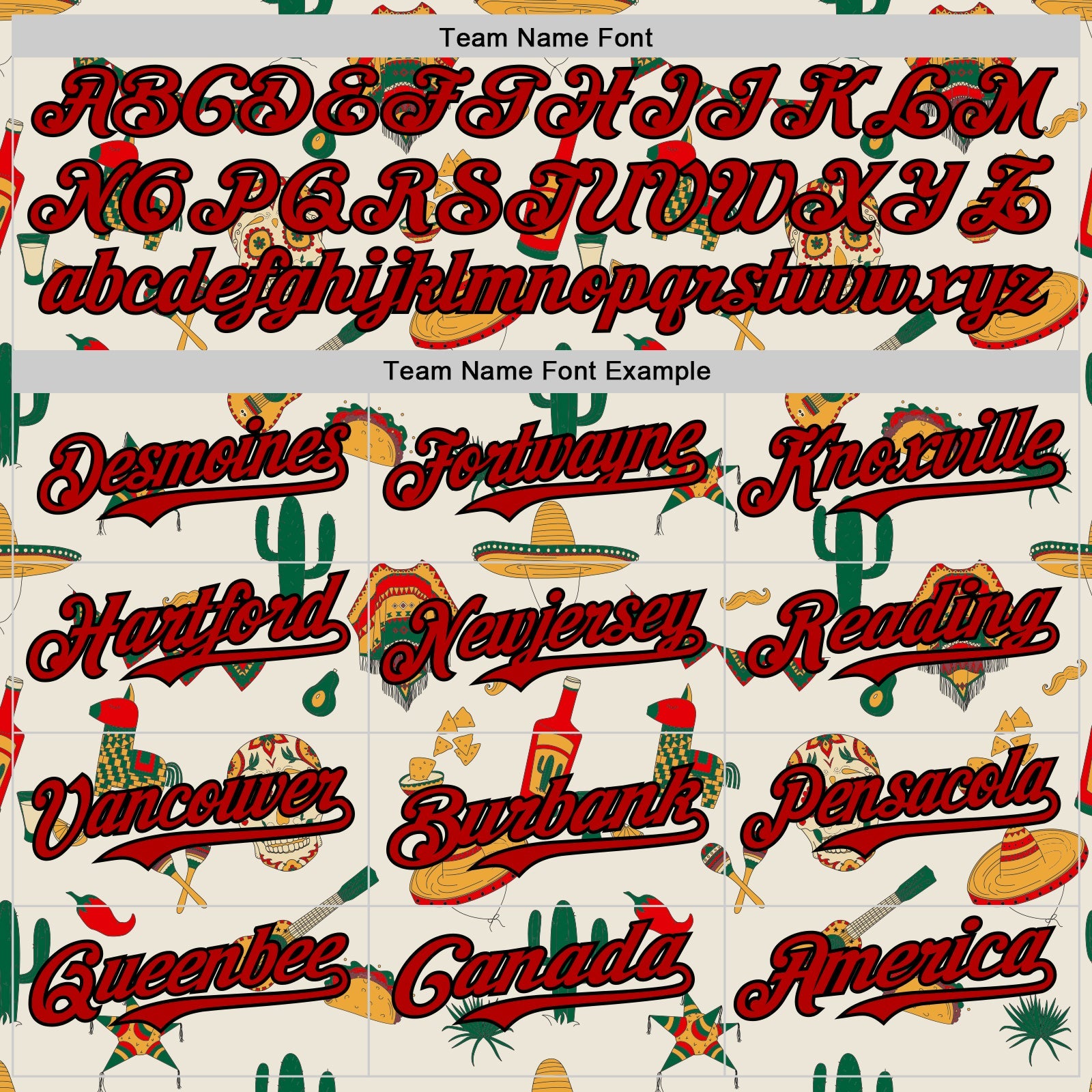 Custom Cream Red-Black 3D Mexican Festival Cactus Skull Sombrero Cinco de Mayo Authentic Baseball Jersey