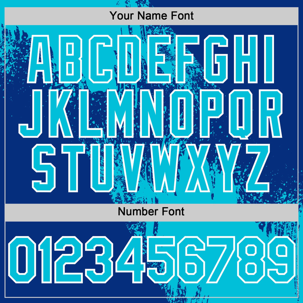Custom Lakes Blue Royal-White 3D Pattern Design Abstract Brush Stroke Authentic Baseball Jersey
