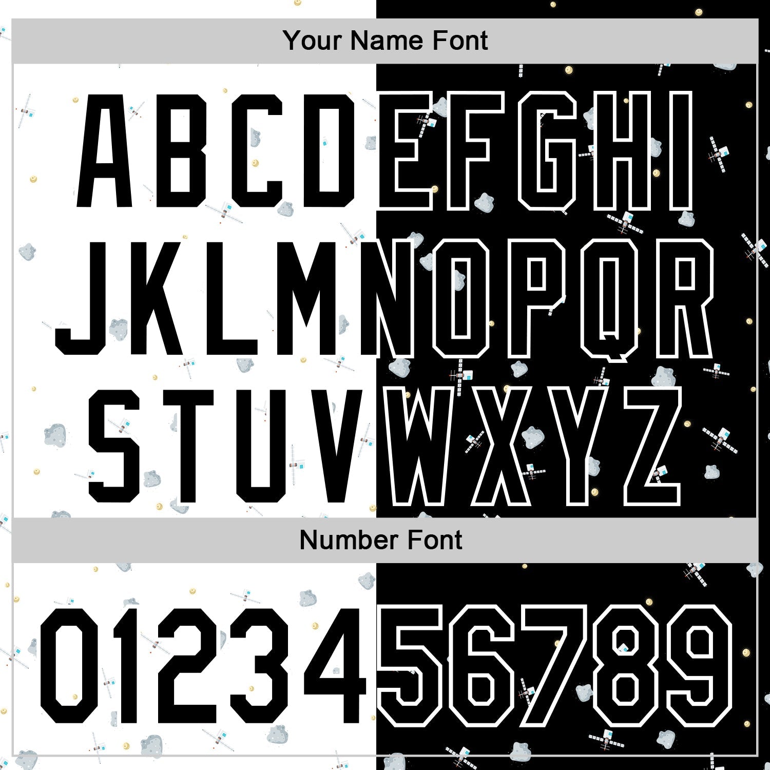 Custom Black White 3D Pattern Design Space Satellite Authentic Baseball Jersey