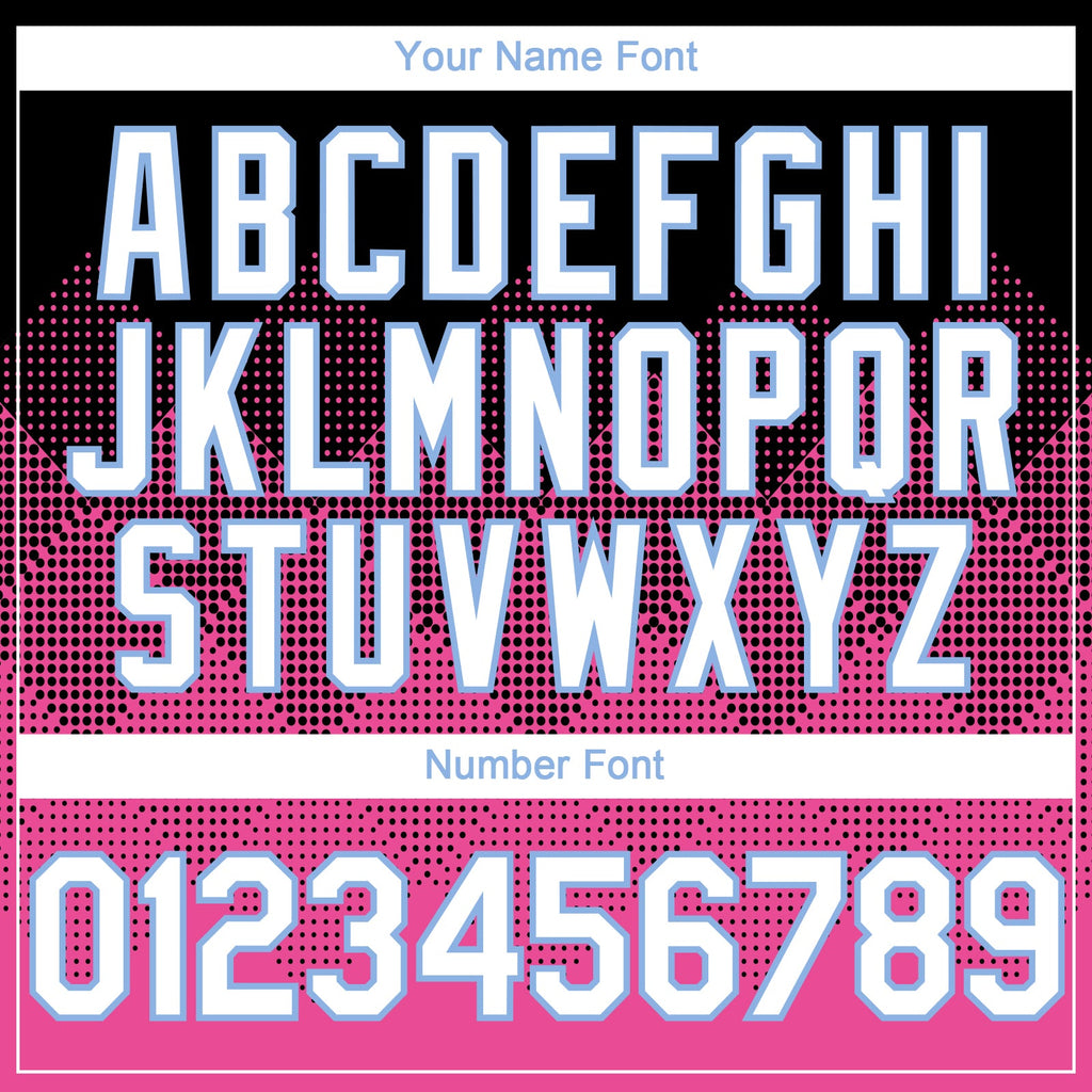Custom Black White Pink-Light Blue 3D Gradient Square Shape Authentic Baseball Jersey