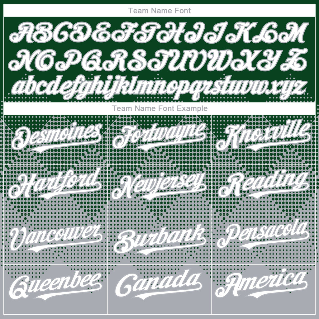 Custom Green White-Gray 3D Gradient Square Shape Authentic Baseball Jersey