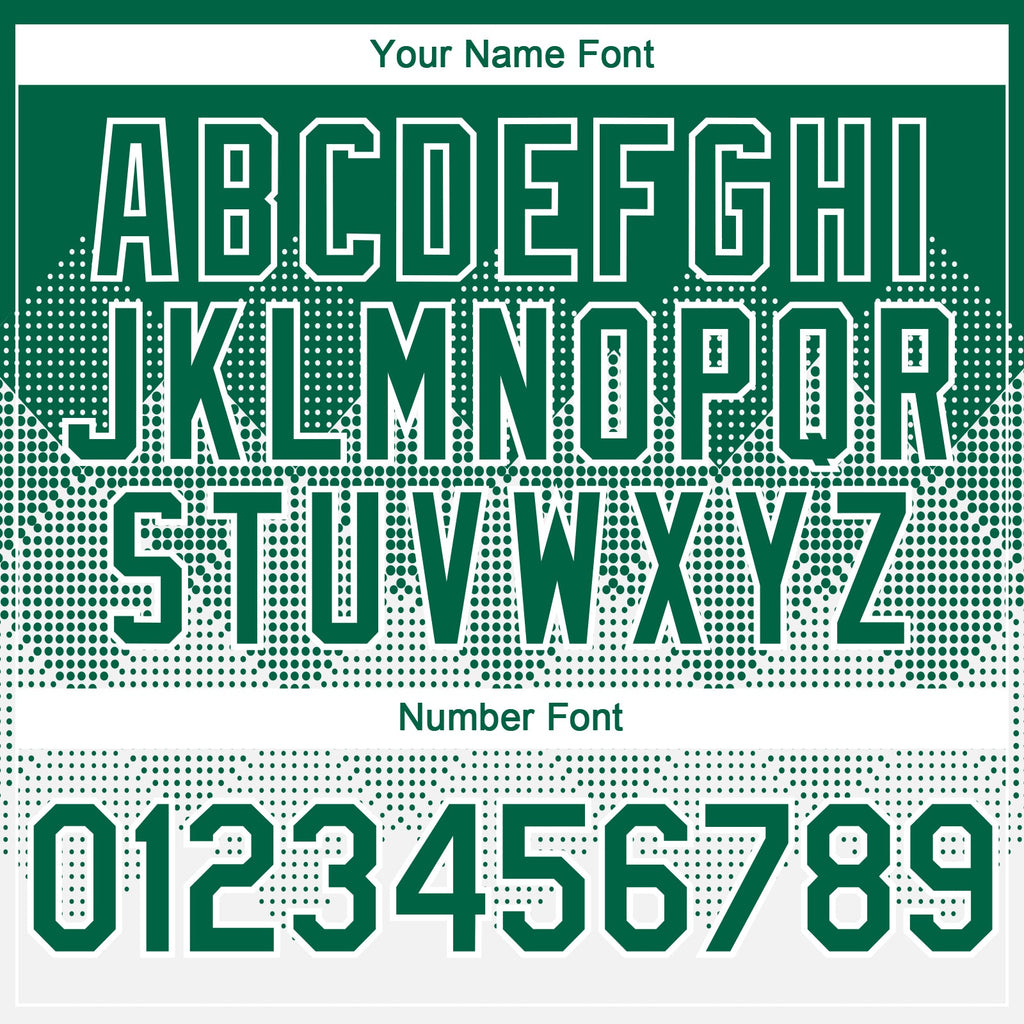Custom Kelly Green White 3D Gradient Square Shape Authentic Baseball Jersey