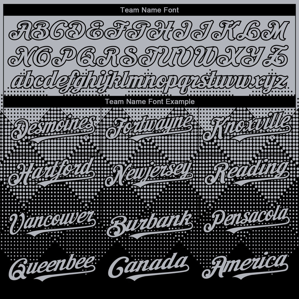 Custom Gray Black 3D Gradient Square Shape Authentic Baseball Jersey