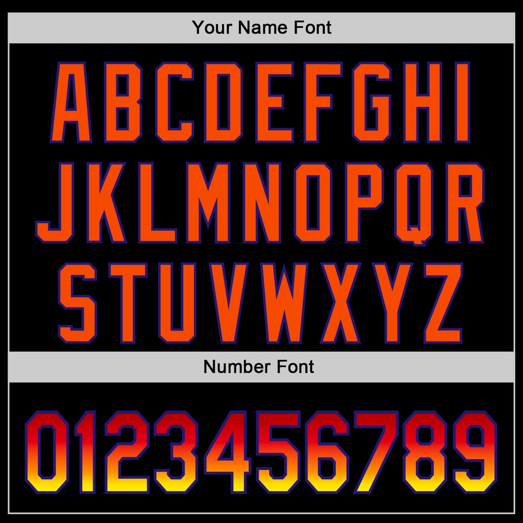 Custom Black Orange-Dark Purple 3D Pattern Design Gradient Miami Cityscape Sunset Authentic Baseball Jersey