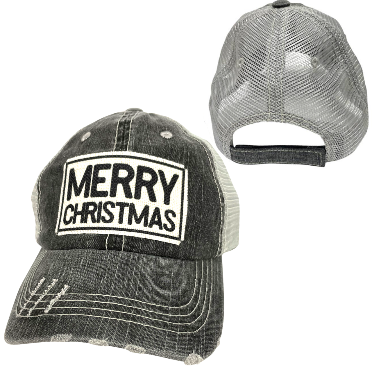 Merry Christmas Ball Cap | Unisex Hat | Distressed