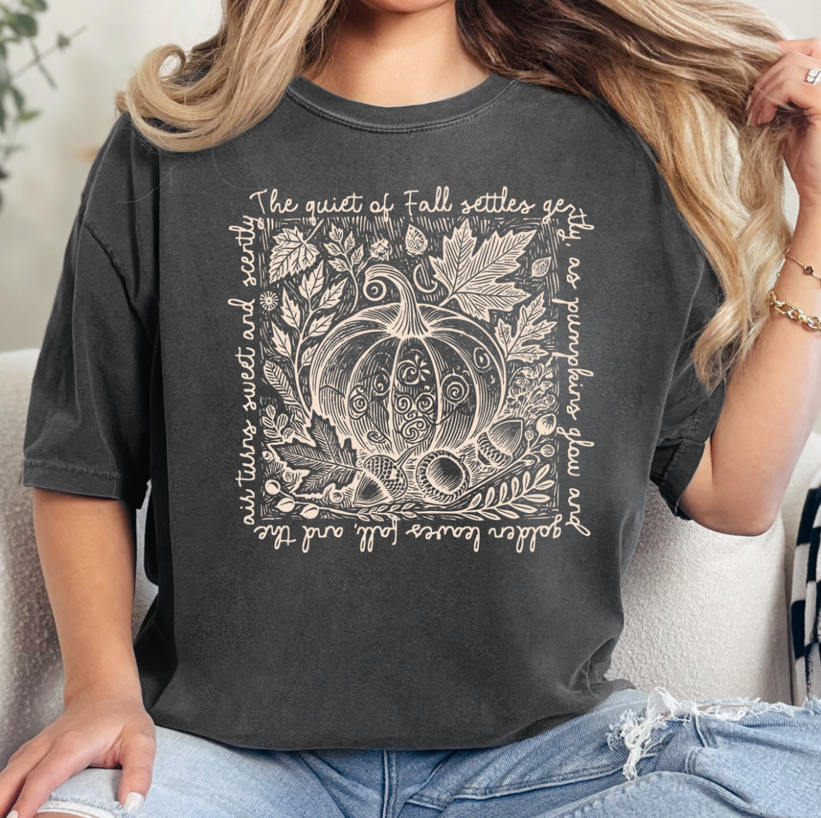 Retro Fall Pumpkin Comfort Color Tee