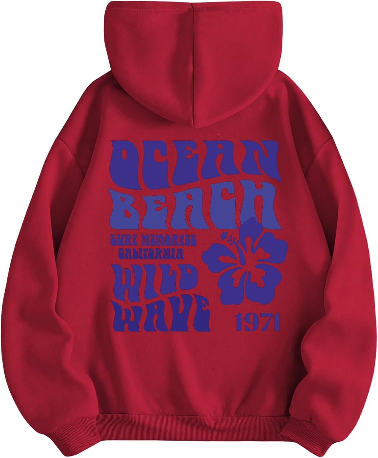 Women's Letter Graphic Drawstring Hoodies Long Sleeve Thermal Pullovers Sweatshirts
