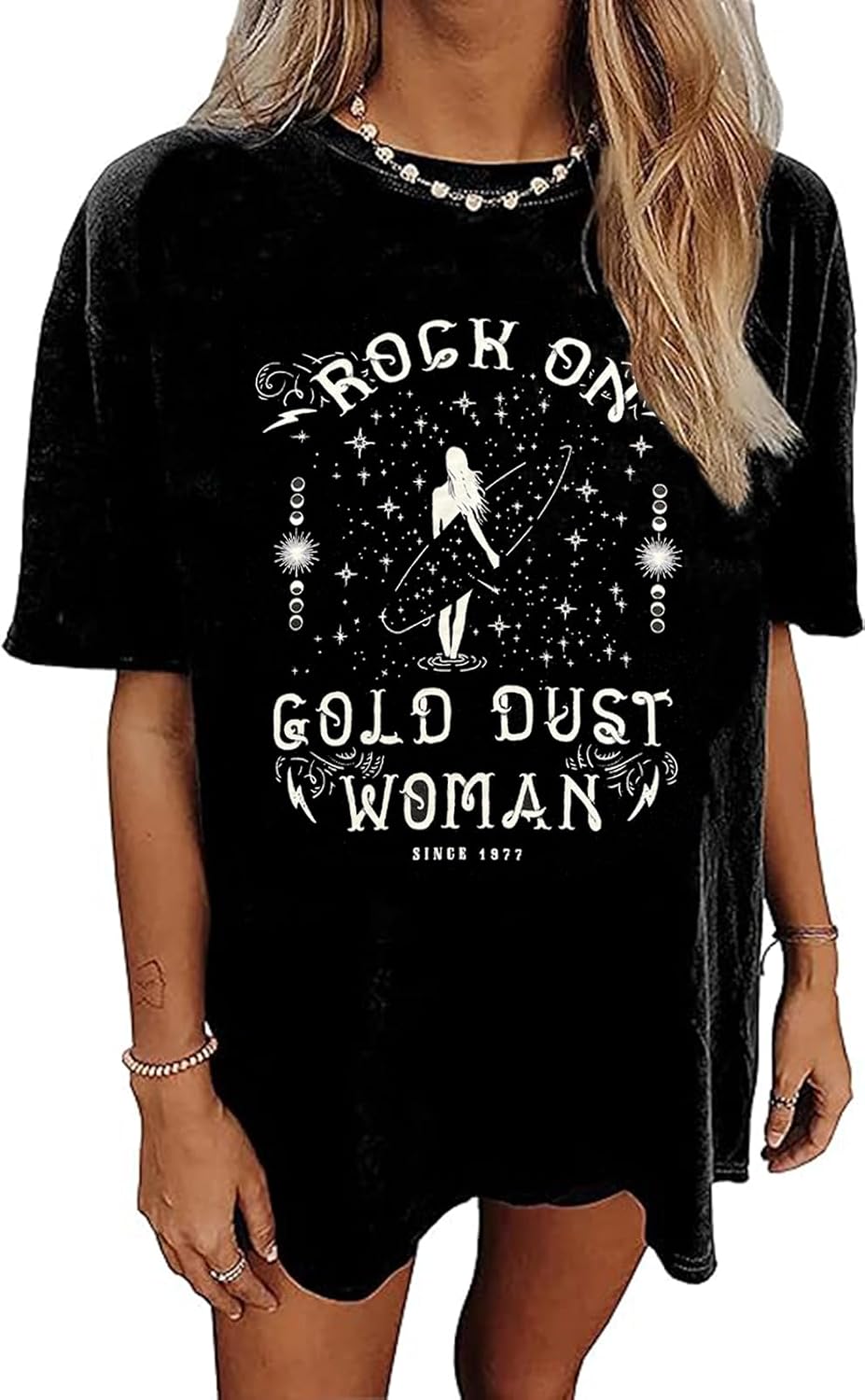 Rock Band Oversized T-Shirt Women Country Music Shirts Rock Music Short Sleeve Tees Vintage Trendy Graphic Tops