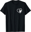 Heart with Paw for Cat or Dog Lovers T-Shirt