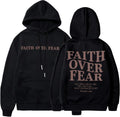 Faith Over Fear Hoodie Women Christian Sweatshirt Graphic Christian Religious Sayings Sweater Bible Pullover Tops