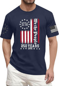 Men's 250th USA Shirt Short Sleeve 1776-2026 We The People Independence Day American Flag Print Shirts, S-5XL