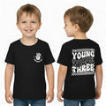 Toddler Boy 3rd Birthday Shirt, 3 Year Old Short Sleeve 2-Sided Print Cotton T-Shirt 3T