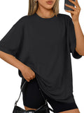 Womens Oversized Summer T Shirts Plus Size Spring Cute Casual Tops Short Sleeves Fashion Workout Clothes