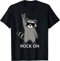 Raccoon Rock Music Band Concert Funny Raccoon T-Shirt