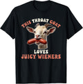 Funny Goat Swallows Juicy Wieners Inappropriate Adult T-Shirt
