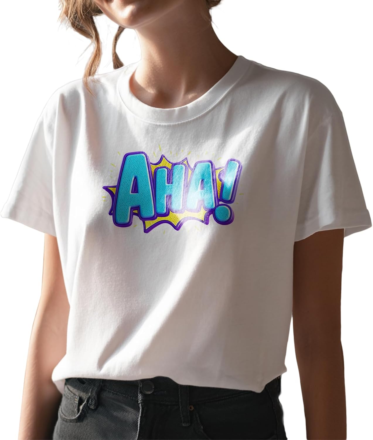 Plus Size Tops for Women Solid 100% Cotton Short Sleeve Crewneck Vintage Western 2026 Spring Casual Blouses