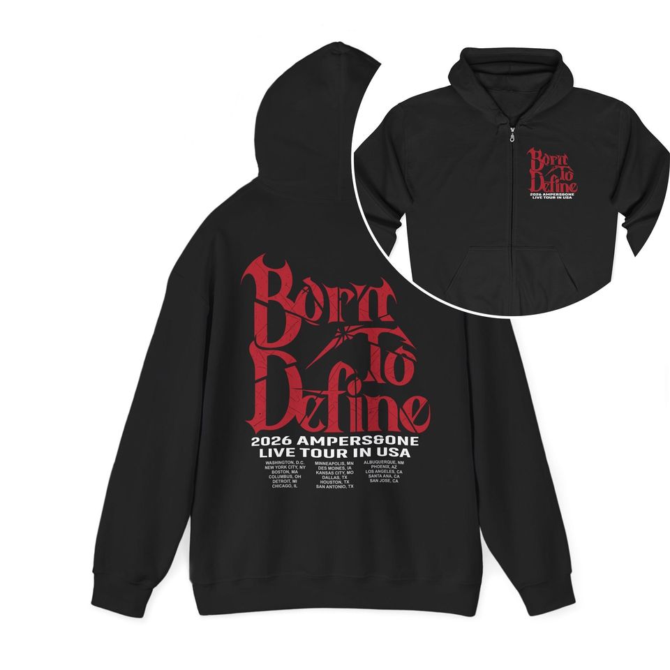 AMPERSANDONE Live Tour Born To Define Zip Hoodie, AMPERS&ONE Definition Hoodie