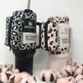 Stanley 40 ounce tumbler zippered pouch, tumbler backpack, tumbler zippered wallet, water bottle pouch, tumbler tote leopard print