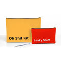 Funny Travel Zipper Pouch For Travel Mate | Custom Makeup Pouch Bag | Oh Sh*t Kit | Funny Birthday Gifts | Hilarious Jewelry Pouch Present