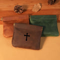 Personalized Leather Rosary Pouch, Catholic Gift for Confirmation