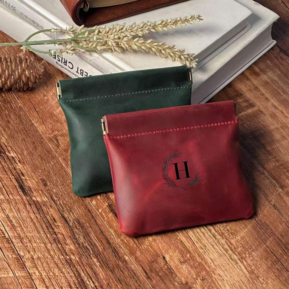 Personalized Leather Rosary Pouch, Custom Engraved Coin Purse, Catholic Prayer Beads Holder