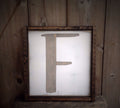 Rustic Initial Letter Framed Wood Sign: Kids Room Decor