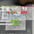 Personalized Mesh Zipper Pouch 10x13 Custom Embroidered Name Bag for Moms Back to School Organization Travel Packing Essential Trendy