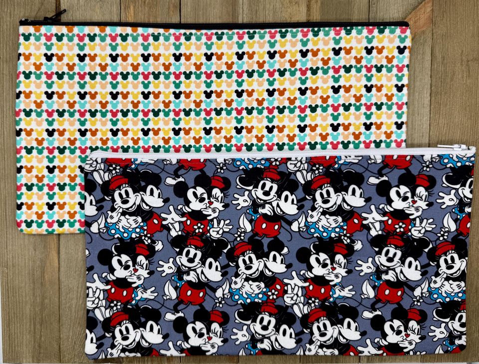 Magical Mouse Print Zippered Pouch/Pencil Case/Makeup Bag / Coin Purse
