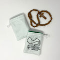 Saint Pio Rosary bag. Abandon yourself in the hands of Mary gift. First communion. Rosary gift. Cross bag. Catholic gift. Rosary pouch.