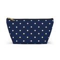 Navy Polka Dot Accessory Pouch | T-Bottom Makeup Bag