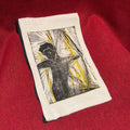 Centaur Block Print Canvas Pouch: Mythological Art Pencil Bag