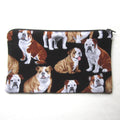 Bulldogs Fabric Zipper Pouch / Pencil Case / Make Up Bag / Gadget Sack